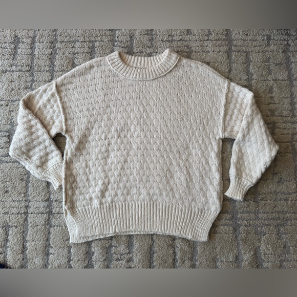 aerie Sweaters - Cozy Cream Aerie Cotton Blend Sweater